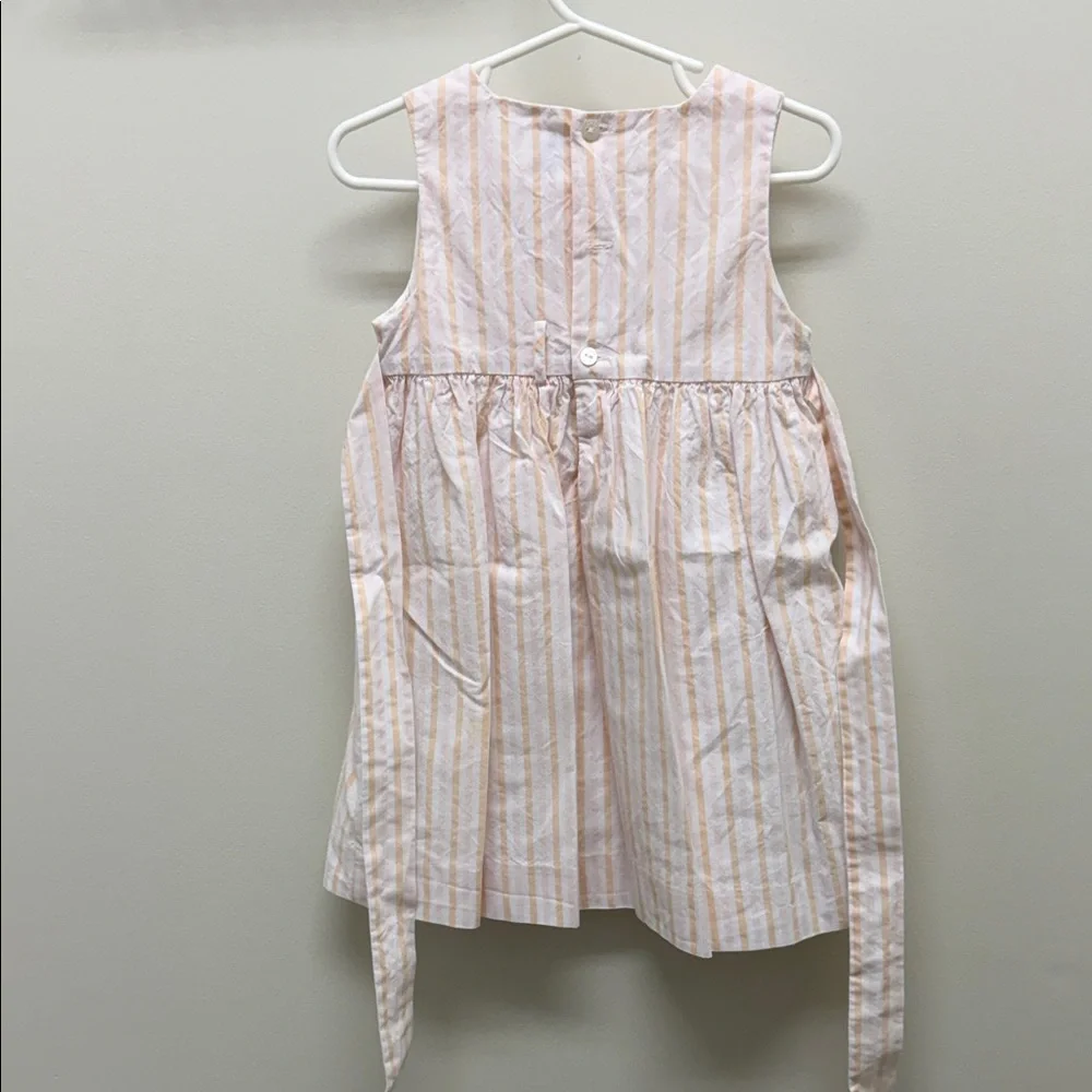 Luli & Me Pink and White Striped Casual Dress - Picture 3 of 3